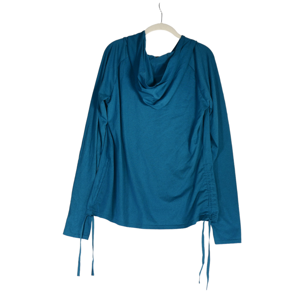 Magellan Fish Gear Performance Top Women Large Teal Hooded Ruched Athleisured r - Picture 6 of 7